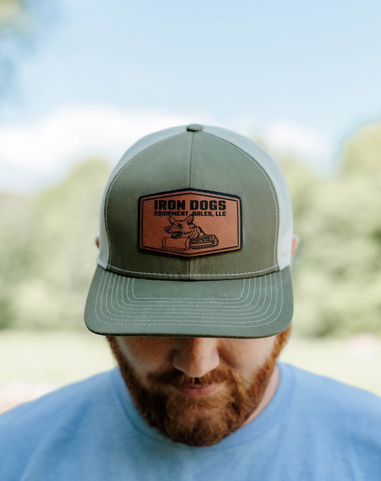 Leather Logo Trucker Hat